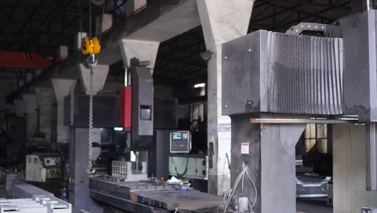 CNC machining equipment in factory workshop